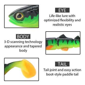 Spinpoler T Tail PVC Soft Bait Swimbait Wobblers 16cm 22cm Fishing Sea Fishing Artificial Soft Lure Saltwater Pike River Tackle – Soft Lure – view 4