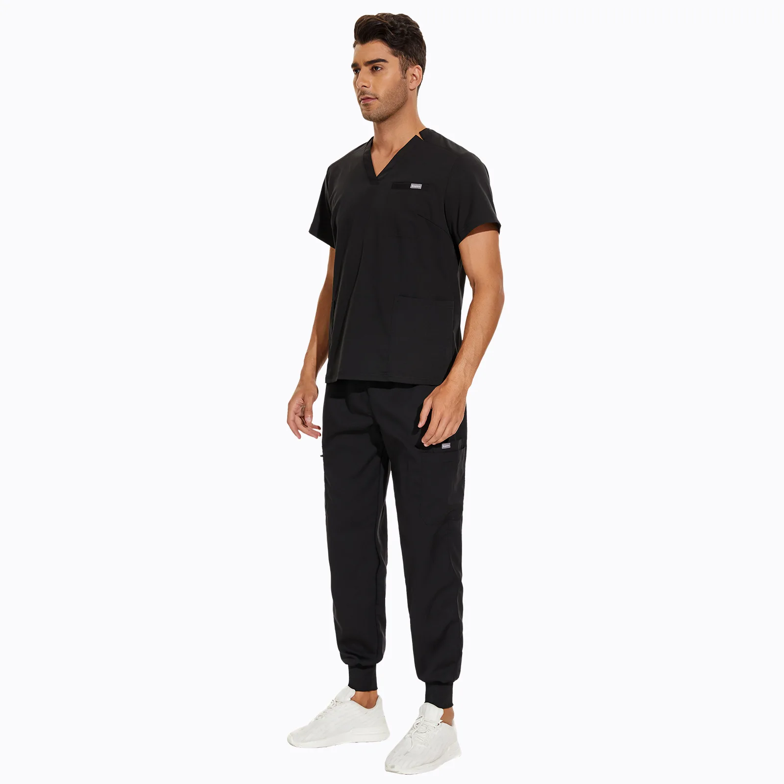 Luxury Navy Blue Medical Mens Nursing Uniforms Scrub Workers Men Joggers Scrubs Sets Uniforms Male and Female Scrub