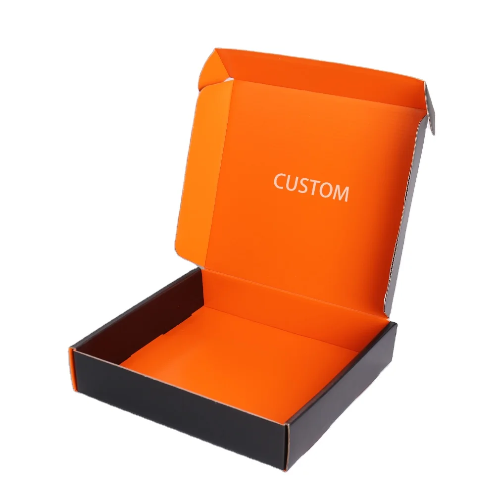 Custom Corrugated Cardboard Folding Mailer Box Embossed Gold Foil Printed Cloth Packaging for Skirts
