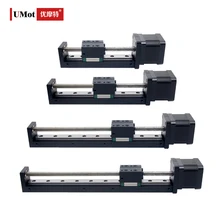 Umot Stroke 50/100/150/200/250/300/350/400mm Mini Cnc Ball Screw Linear Rail Guide Stage Module Robot Nema11 14 17 Stepper Motor