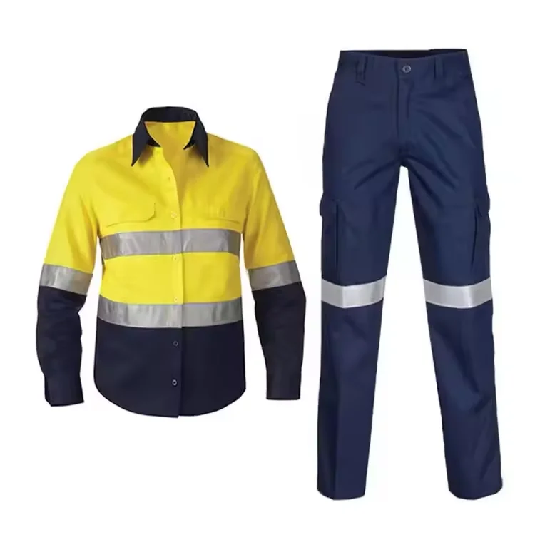 Custom OEM Men Overalls Reflective Safety Workwear Construction Coverall Workwear