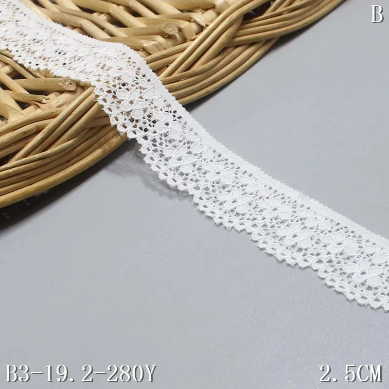 Nastro in pizzo elastico, 30 cm, colore bianco, con fiori, Duories, in nylon, vintage, per decorazioni, 2 metri