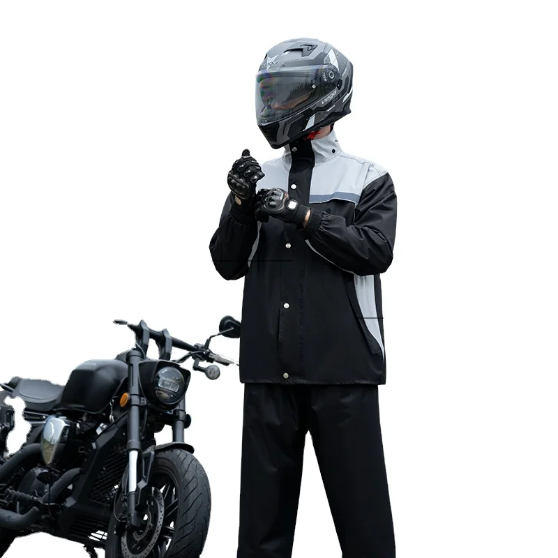 Motorcycle and Bicycle Travel Raincoats Full Body Split Rain Pants Waterproof Raincoat Coat