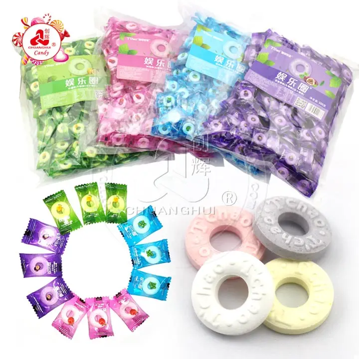 Colorful roll press candy