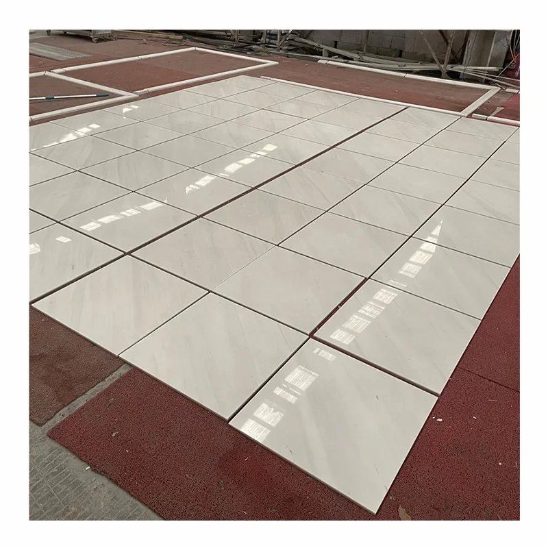 Wholesale White Marble Bathroom Wall Floor Tiles White Marble Tiles 60x60 For Home And Hotel Decor