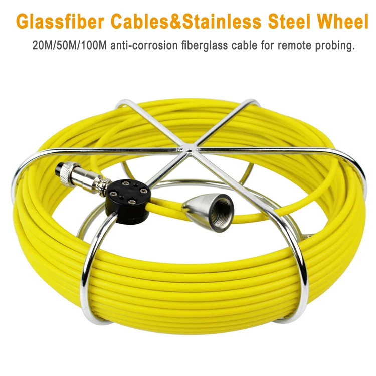 Factory 7 Inch Monitor Drain Sewer Pipe Camera with 360 degrees Camera Head, IP68 Waterproof Pipe Camera