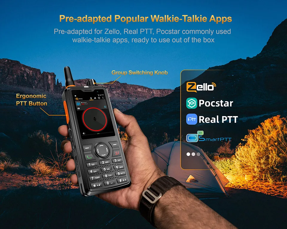 F41 IP54 Waterproof Handheld Two Way Radio 4G LTE Smart Mobile Phone Portable Android PTT POC Long Range Zello Walkie Talkie