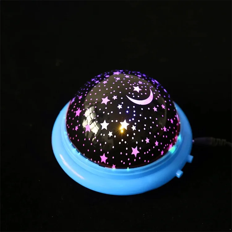 LED USB Night Light Projector Spin Starry Sky Star Master RGB Color Changing Star Lamp for Children Kids Baby
