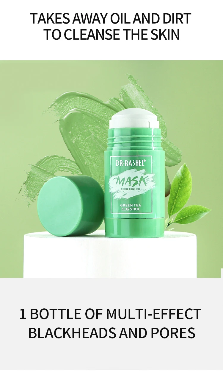 Amazon Hot Sale DR RASHEL Green Tea Stick Anti-Acne Pimple Facial Clay Mask