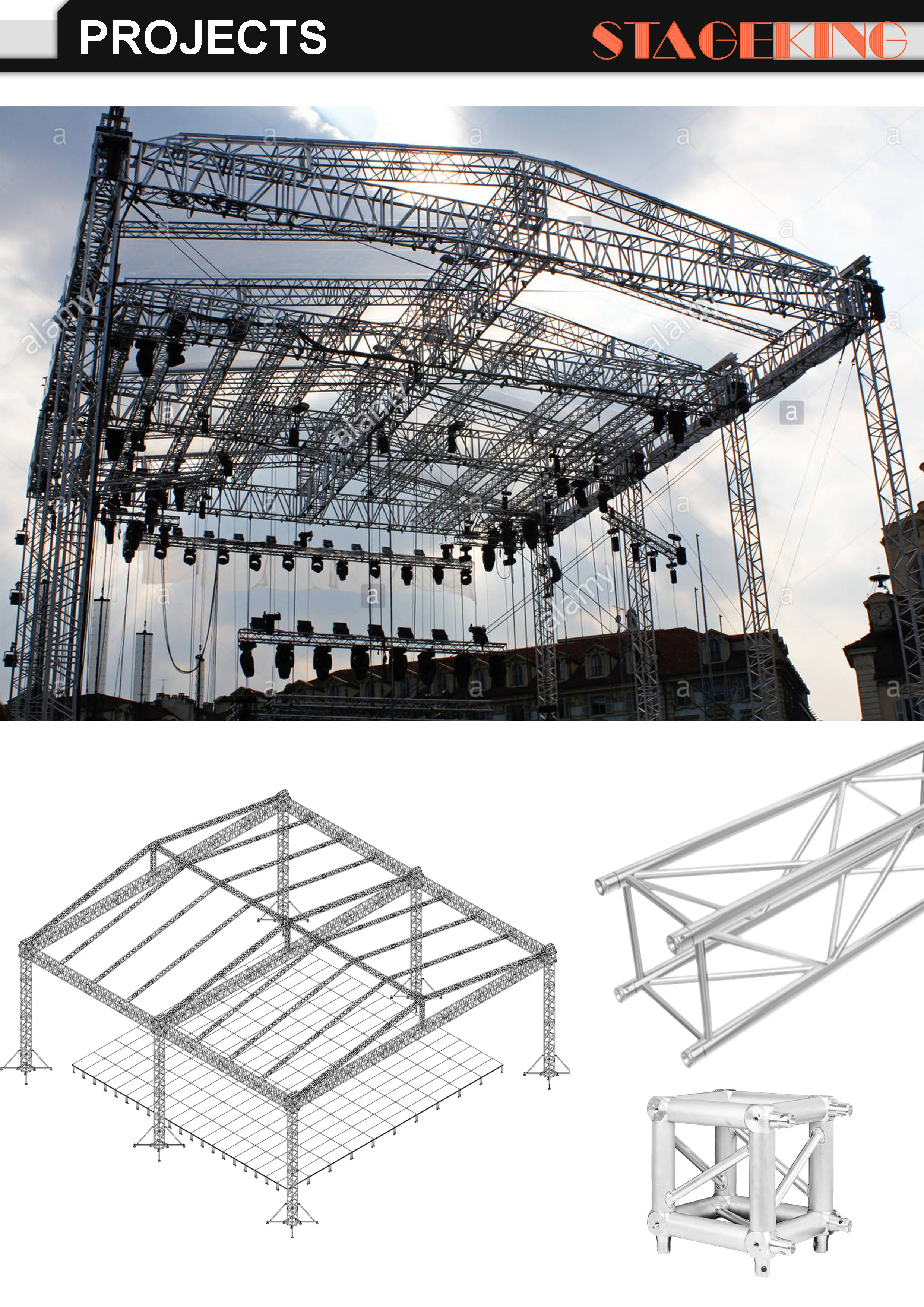 Event Stage System With Roof Truss Aluminum For Concert Event Stage System With Roof Truss Aluminum For Concert