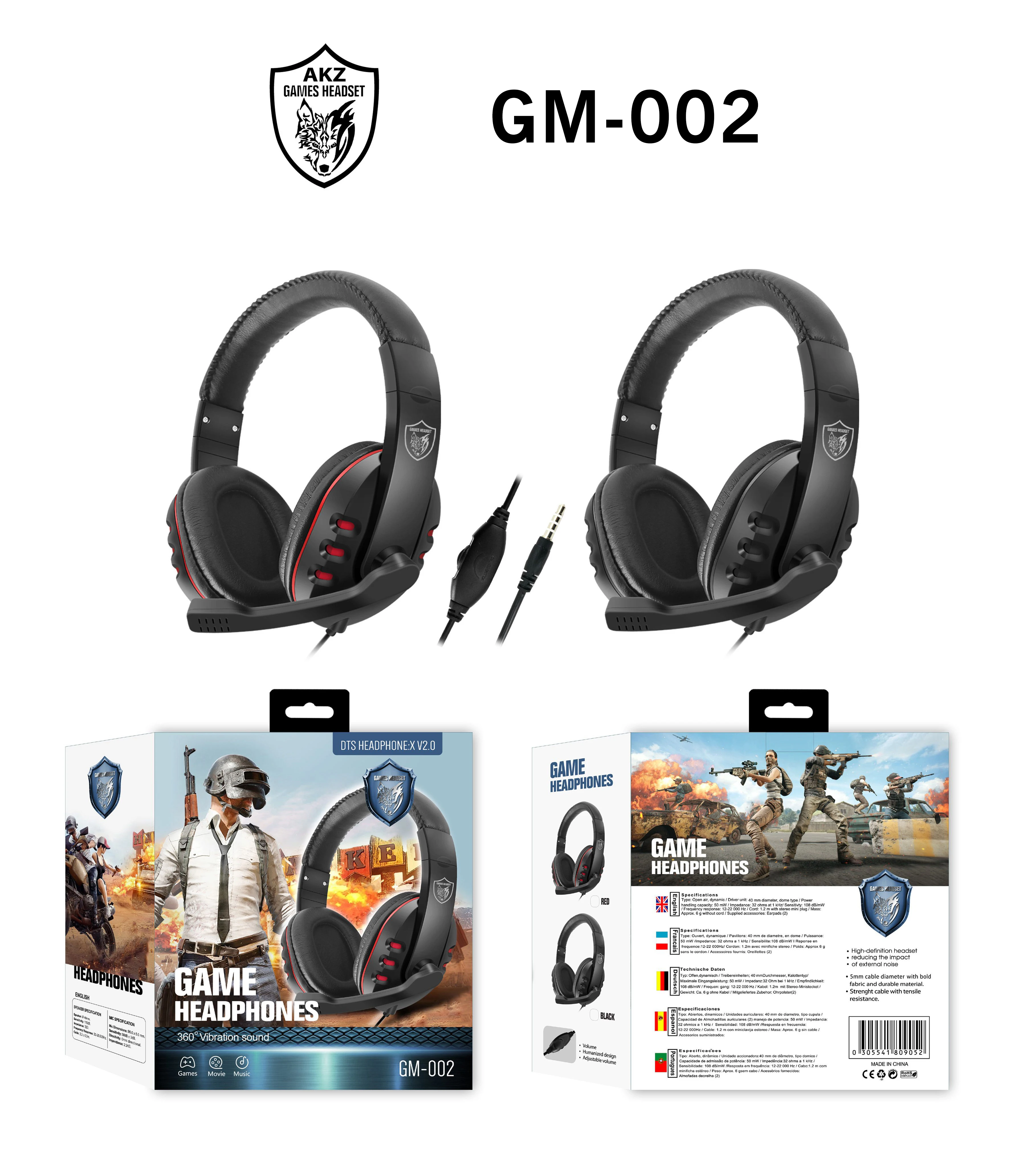 Gaming Headset 3.5mm Kopfhörer mit Mikrofon für PC PS4 Xbox One 360 Switch DHL 
