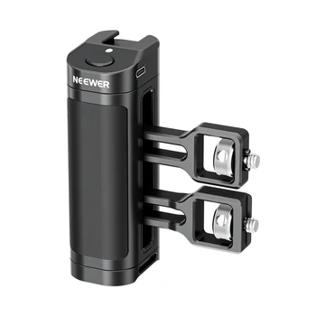 Neewer Aluminum Alloy Universal Side Handle Grip with Wireless Remote Control Smartphone Cage Rig 2 Mount Adapters 1/4\" Screws