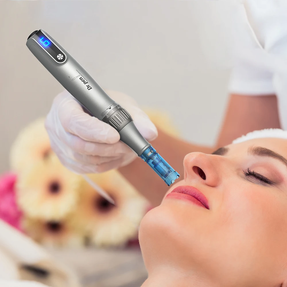 Professional Cordless Microneedling Pen Dr.pen with 2 Replacement Cartridges Home Use Beauty Equipment