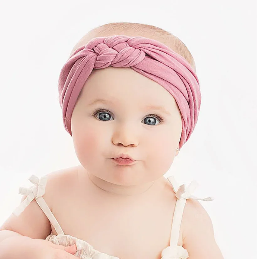 Diadema de nailon para bebé,turbante para niña recién naci Diadema de nailon para bebé,turbante para niña recién naci
