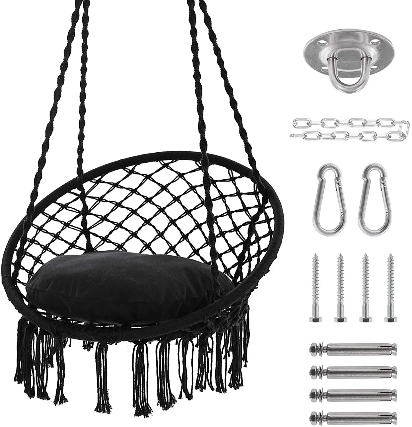 WOQI High Quality Large Hanging Hammock Swing Chair Stand for Couples Tree Hanging Pod Nook Tent