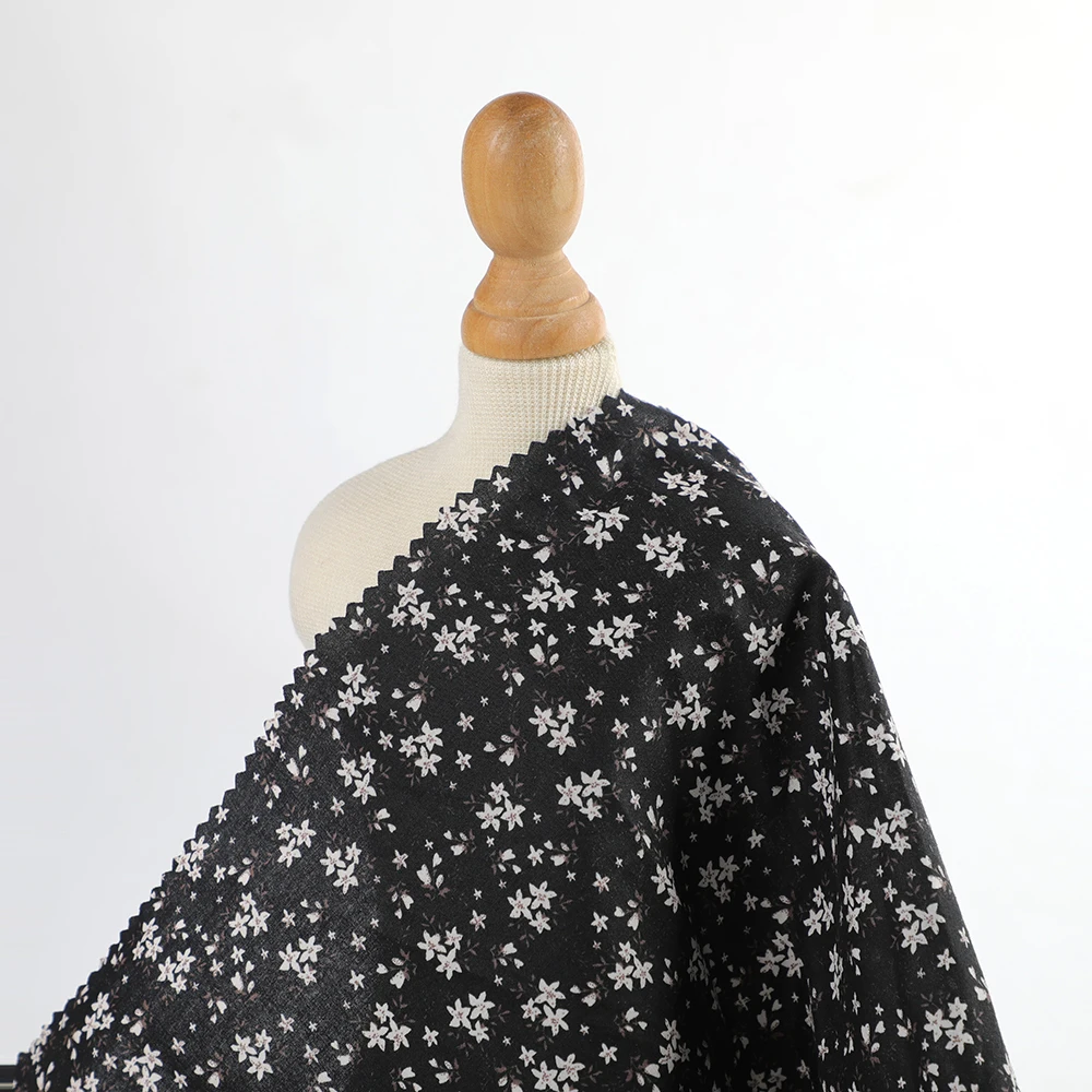 Wholesale 100% Cotton Spandex Woven Fabric Breathable and Light for Organic Garments Like Shirts Dresses Skirts