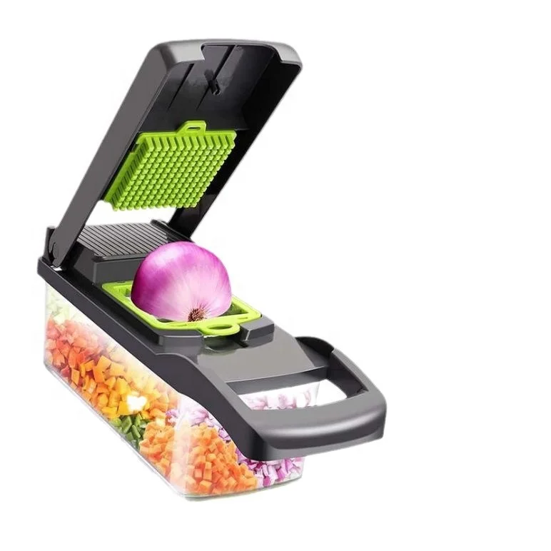 15 Pcs Multifunctional Kitchen Gadget Plastic Vegetable Chopper Manual Vegetable Cutter Fruit Potato Slicer Grater