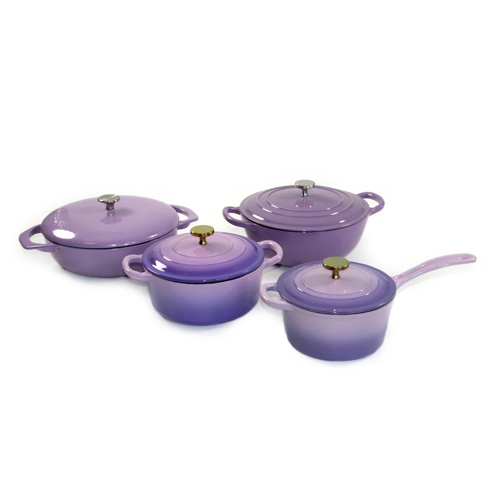m-cooker purple color pot set cookware