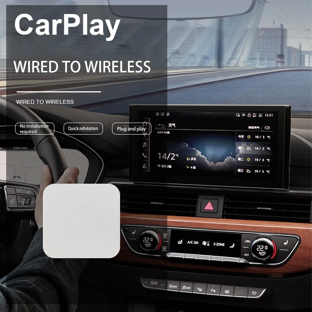PCMOS Wireless CarPlay Ai Box Adapter for iPhone CarPlay Dongle Converts Wired to Wireless for IOS13.5+ 5GHz Wi-Fi - view 5