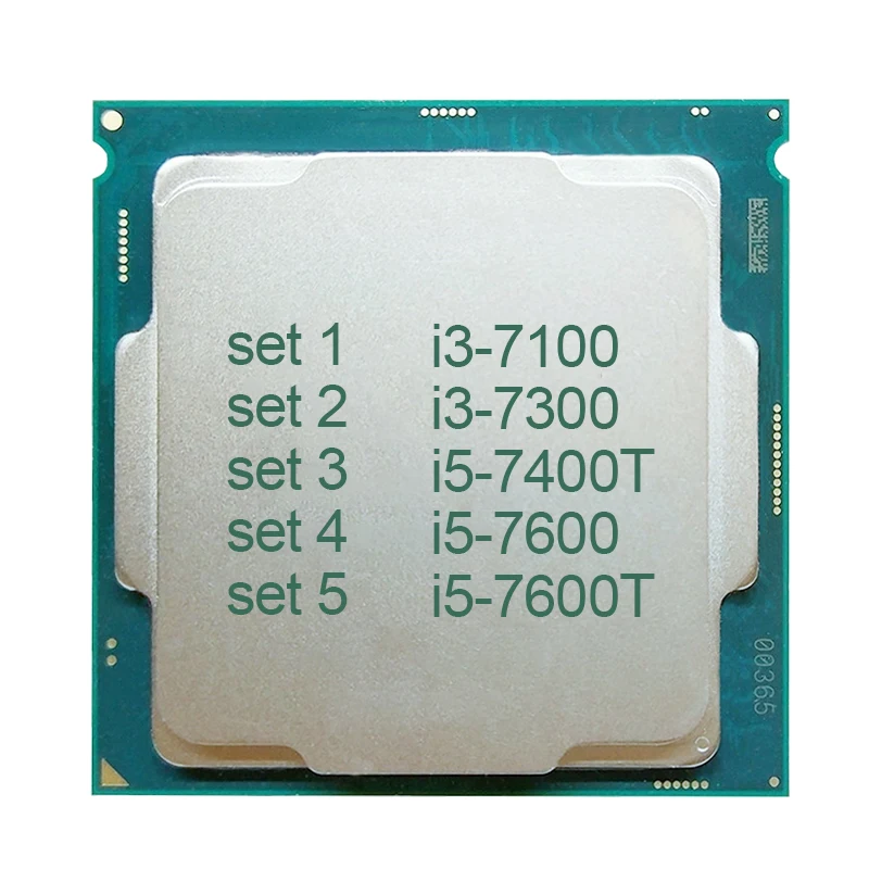 lntel core processor i3-7100 i3-7300 i5-7400t i5-7600 i5-7600t