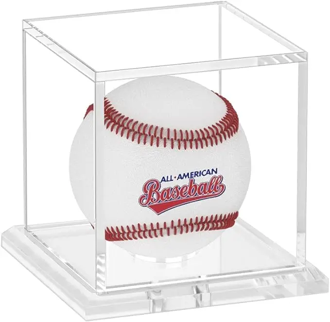 Baseball Display Box Transparent Cube Baseball Display Box Acrylic