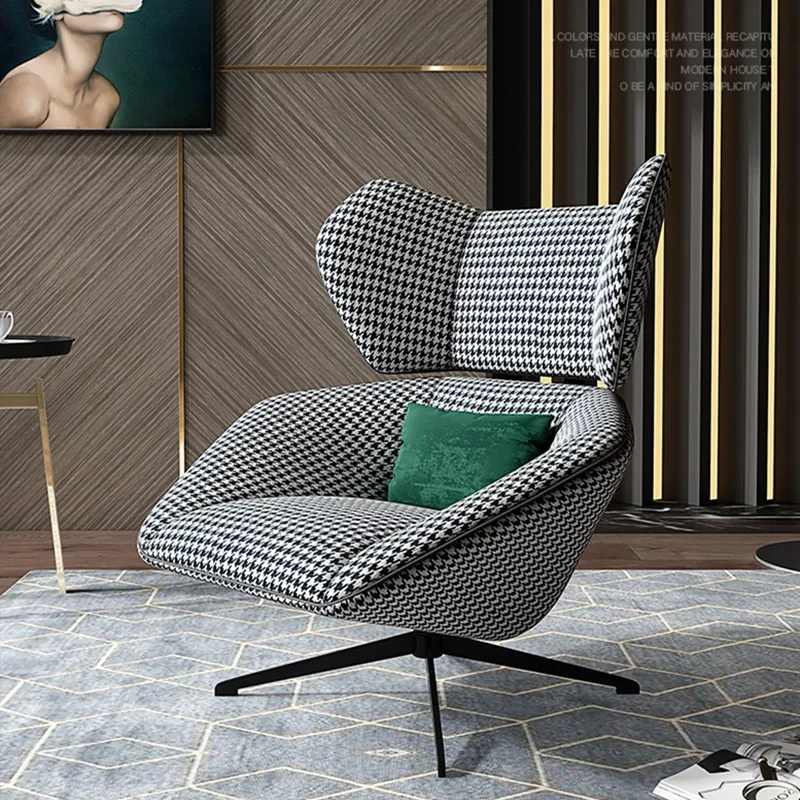 Hot Selling Unique Design Comfortable Sitting Fabric Cover Stainless Steel  Base Arm Chair