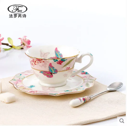 Conjunto de Chá em Porcelana de Nova Forma Ondulada em Caixa Colorida Item de Presente com Design Elegante com Bule de Vidro e Aquecedor Xícara de Café