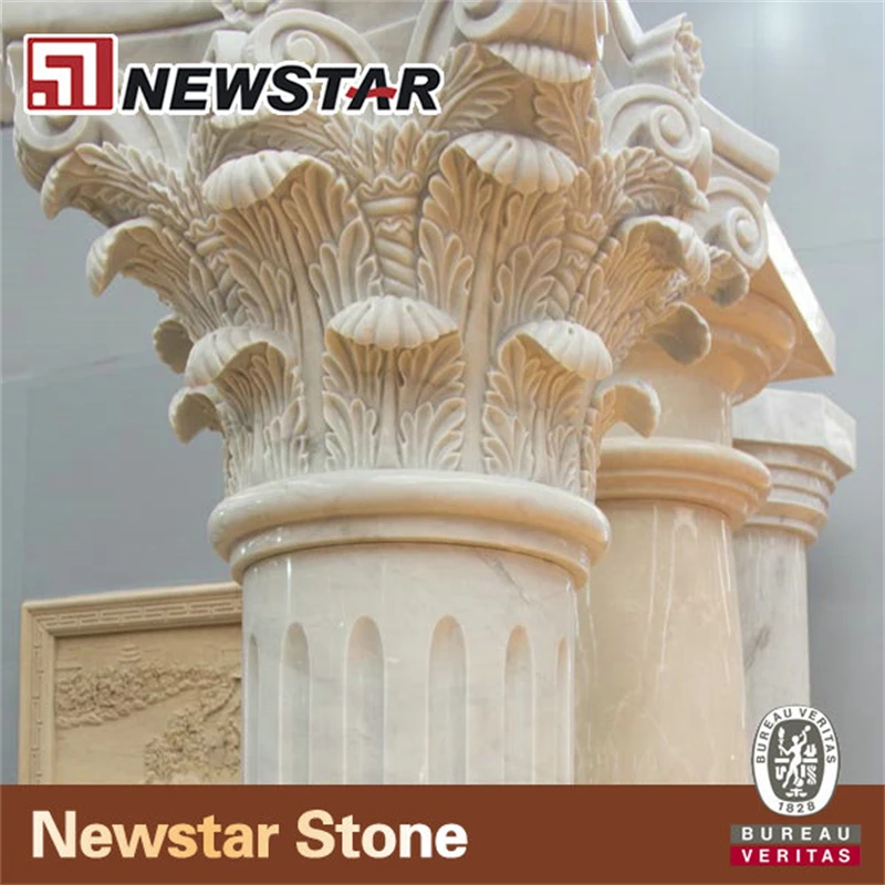 Marble Fluted Pillars Columns,marble Columns,marble Capitals Columns