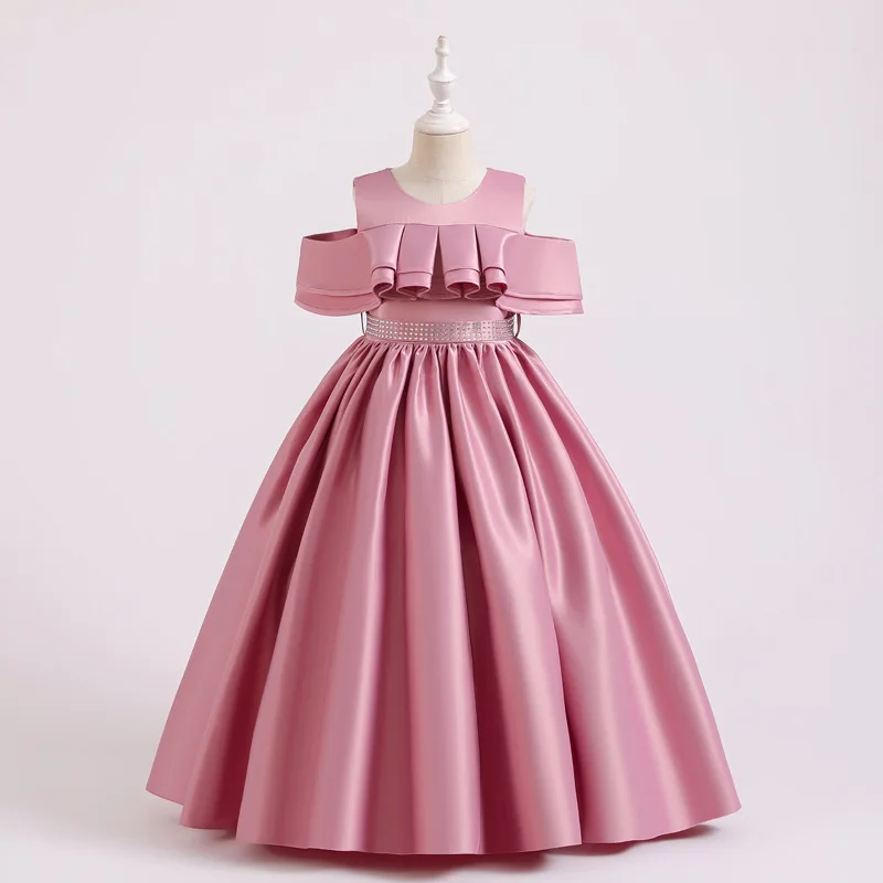 Vestidos longos infantis, vestidos de festa para crianças, design de  inverno, primeira comunhão, vestido longo para meninas adolescentes,  aniversário,