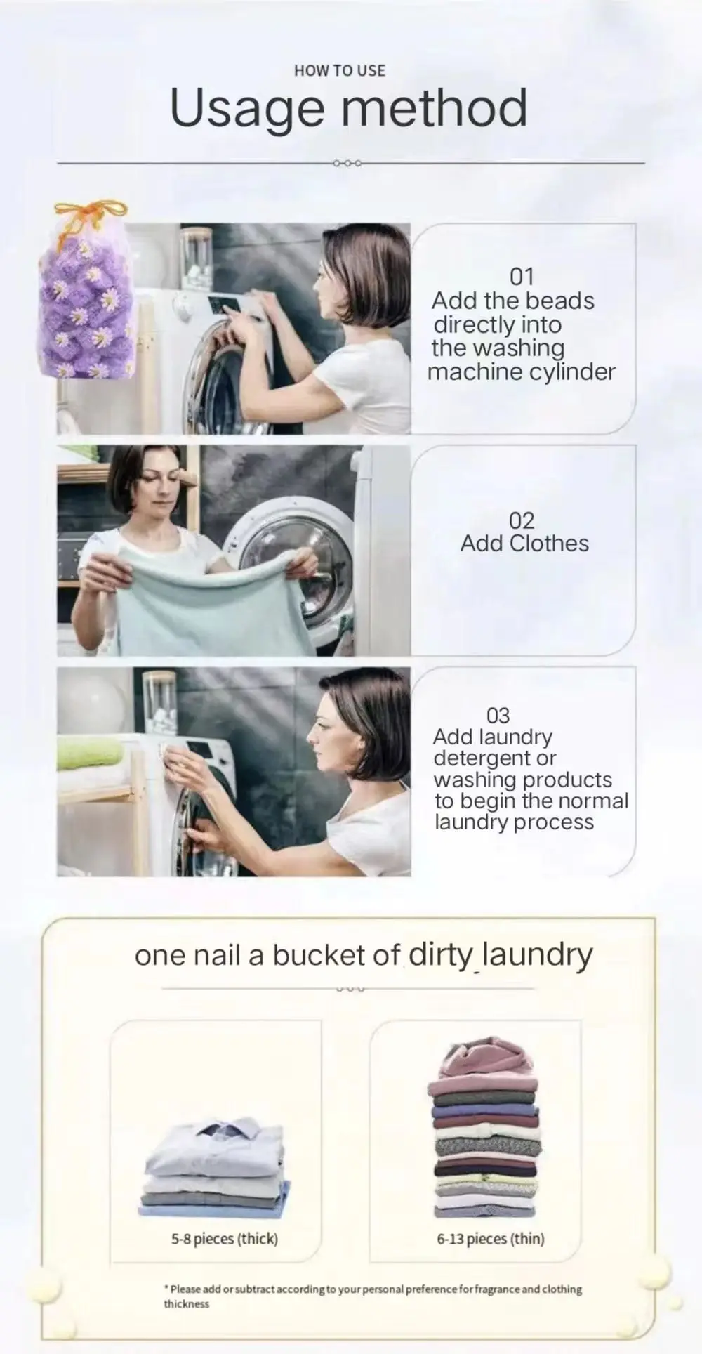 Laundry Bead Use Washing Machine Cleaner Bead Keep A Scent Of Fragrance