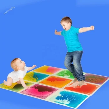 Joy Toddler Kids Play Mats Children Educational Toys 3D PVC Liquid Floor Sensory Liquid Tiles