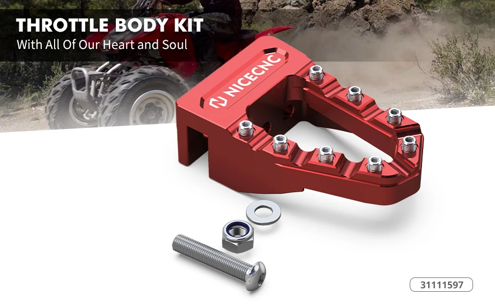 NICECNC Brake Pedal Extension Foot Extender Peg Pad Compatible With Yamaha Raptor 700 2006-2011 2013-2023, 700R 2012 2016 2017 2018 2019 2020-2024, 700R SE 2013-2016 2018-2022 2023 2024 Black, Brake - Canada