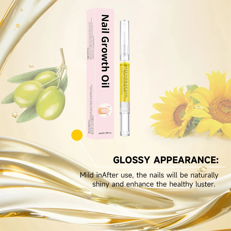 3ml Vitamin Enriched Nail Growth Oil Pen Cuticle Repair Strengthener for Healthy Nail Care