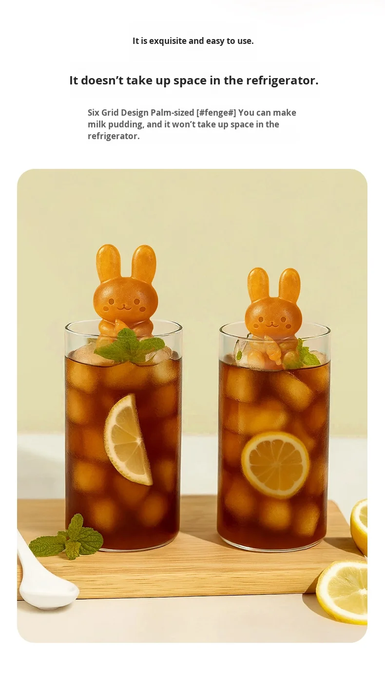 Silicone Bunny Ice Tray with Easy Release Lid Commercial Ice Making for Home or Refrigerator Ice Cream Tools manufacture