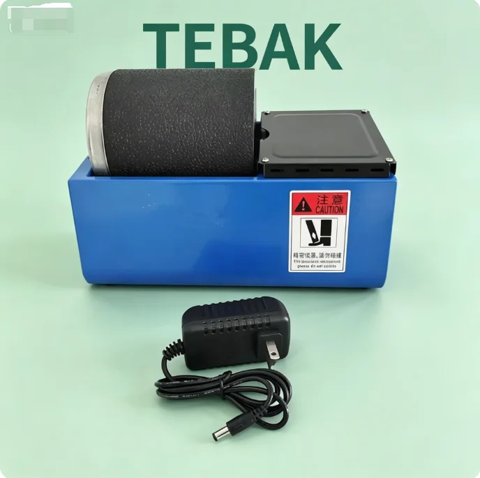 TEBAK Automatic Jewelry Tumbler Polisher with Soft Silicone Roller for Metal Jewelry & Stone Surface Finishing