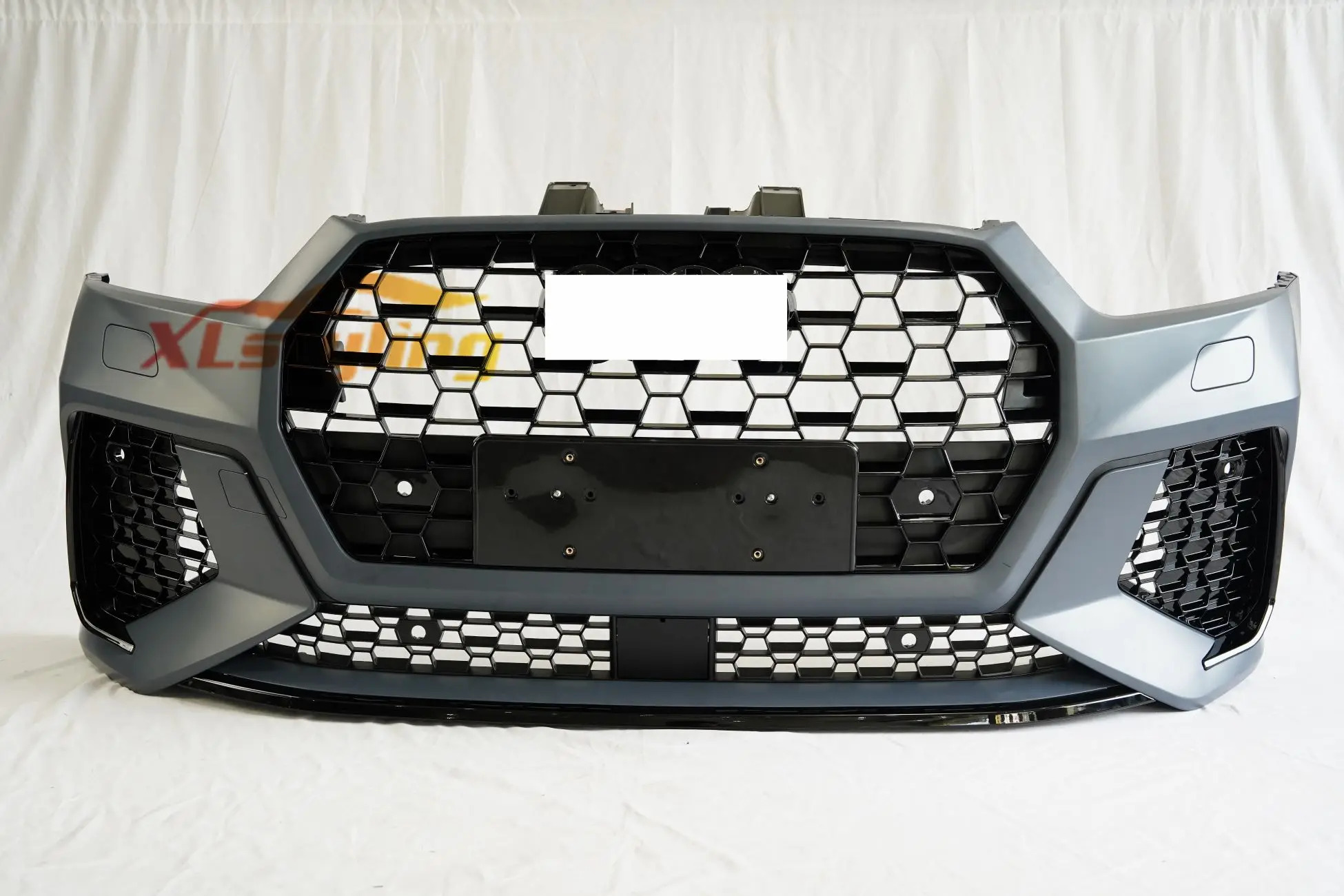 Car Conversion Facelift 2021 New RS Look Front Bumper with Exhaust and Clips for Audi Q3 2013-2018 to RS Bodykit