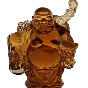 Maitreya Buddha Chinese Traditional Crystal Crafts New Shape Crystal Glass For Home Decoration Lucky