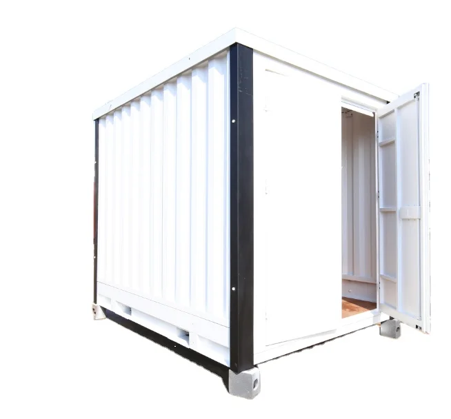 Storage Container House 10Ft Outdoor Portable Folding Structure Metal Garden Tools Shop Storage Sheds