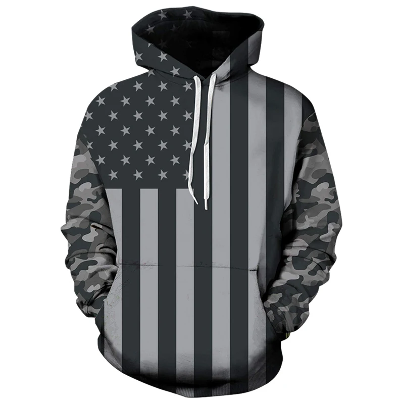Мужской пуловер с 3D-принтом, толстовка с капюшоном
