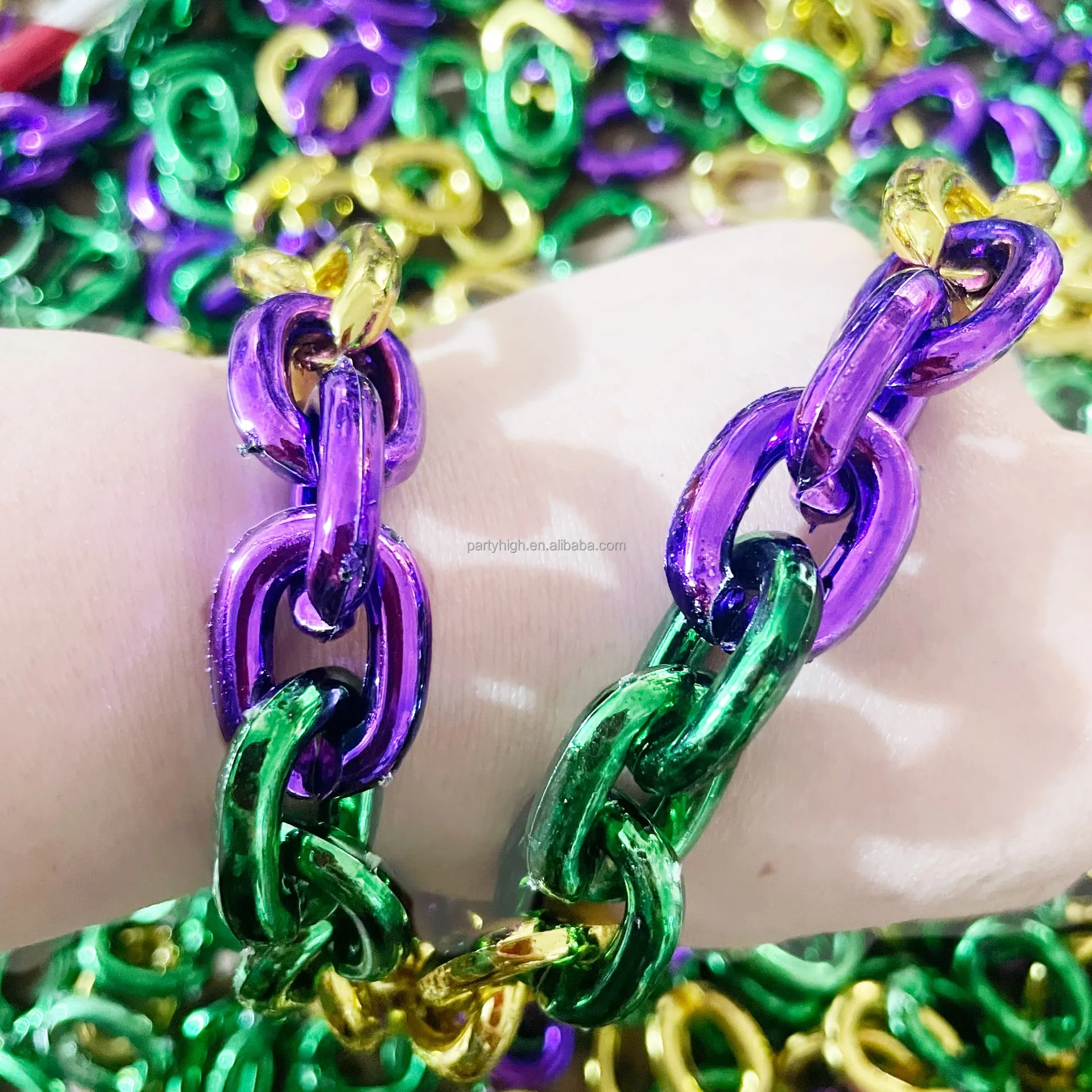 how to make giant mardi gras beads