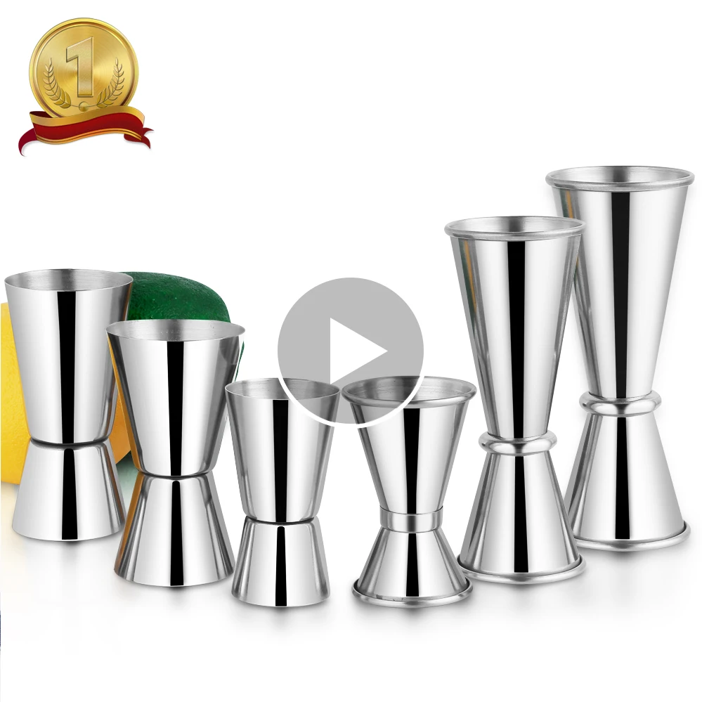 Оптовая продажа барный инструмент из нержавеющей стали двойной выстрел коктейль Jigger для бара вино мерная чашка
