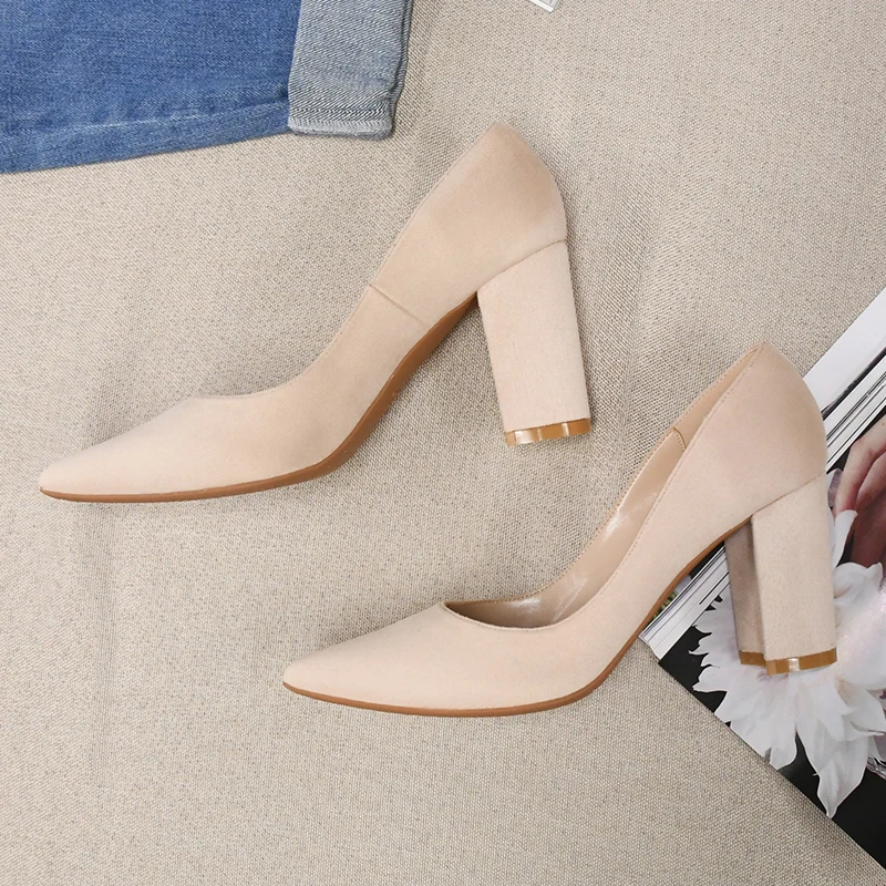 8cm block heels