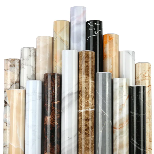 Hot Selling Morden Waterproof PETG Marble Furniture Decorative Film Roll For Bathroom Kitchen Cabinet