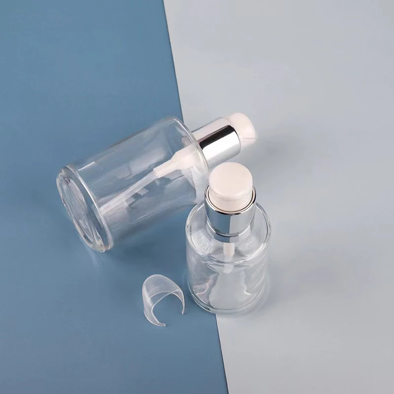 120ml packaging bottle cosmetic lotion container empty glass dropper bottle skincare packaged sets factory