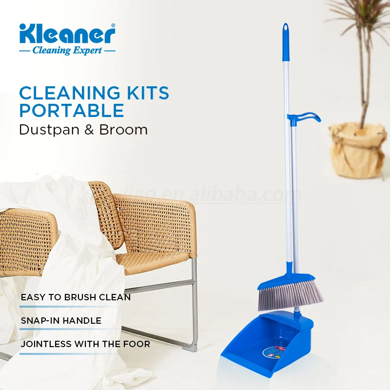Kleaner Household CleaningLong Handle Broom and Dustpan Set