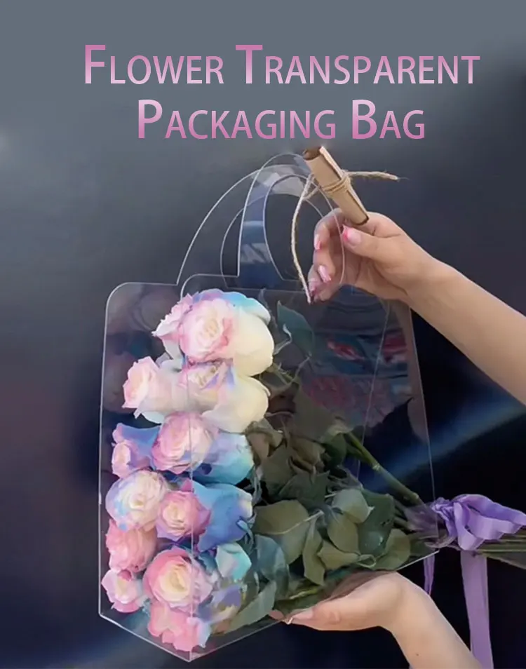 Jijid Custom New Floral Packaging Valentine's Day Simple Portable Pvc