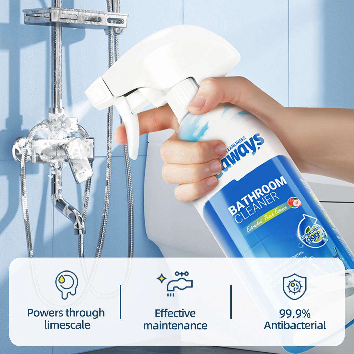 Professional Supplier's Eco-Friendly Chinese Toilet Cleaner Liquid Multi-Purpose Detergent for Bathroom Use