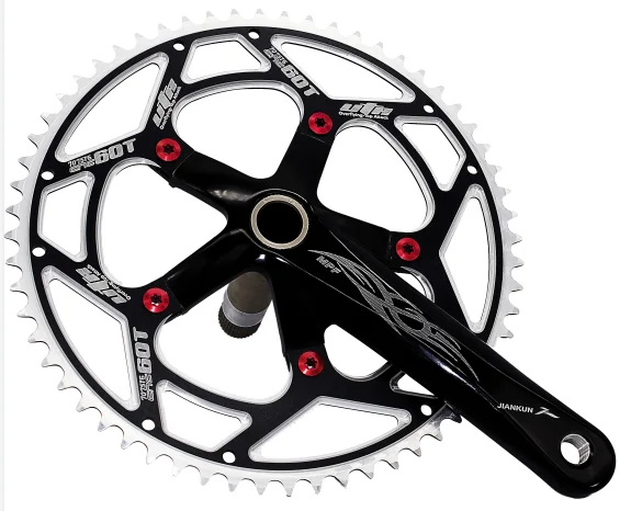 Forged AL 170mm 60t Chainwheel Folding Bike Crankset by JIANKUN - OEM/ODM, Sand Black, High Quality