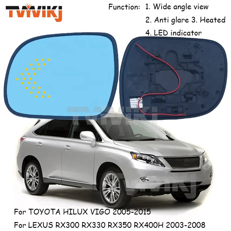 Beheiztes Rückspiegelglas Für Lexus RX 300/350/400 (2003-2008) – Rechts/links, Ersatzspiegelglas
