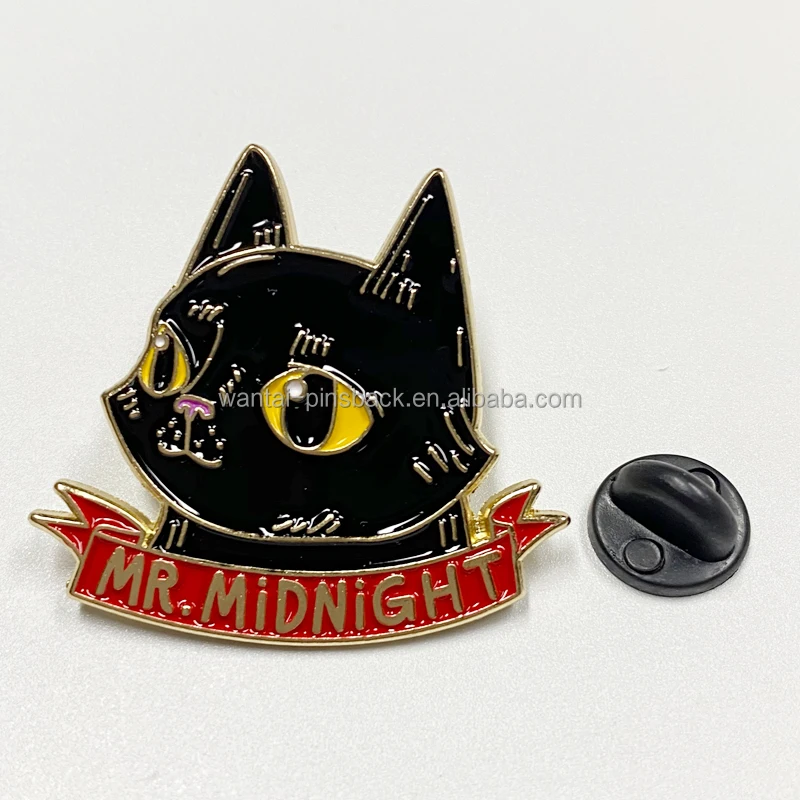 PINSBACK Custom Enamel Pins Soft Hard Enamel Black Dyed Metal Badge Enamel Pin Custom